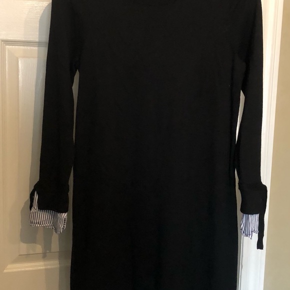 LOFT Black Sweater Dress with cuff details Size Small - Picture 3 of 5